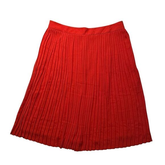 J. Crew Dresses & Skirts - J. Crew Skirt Women’s Sz 18 Red Long Pleated Holiday City Family Photo Modest